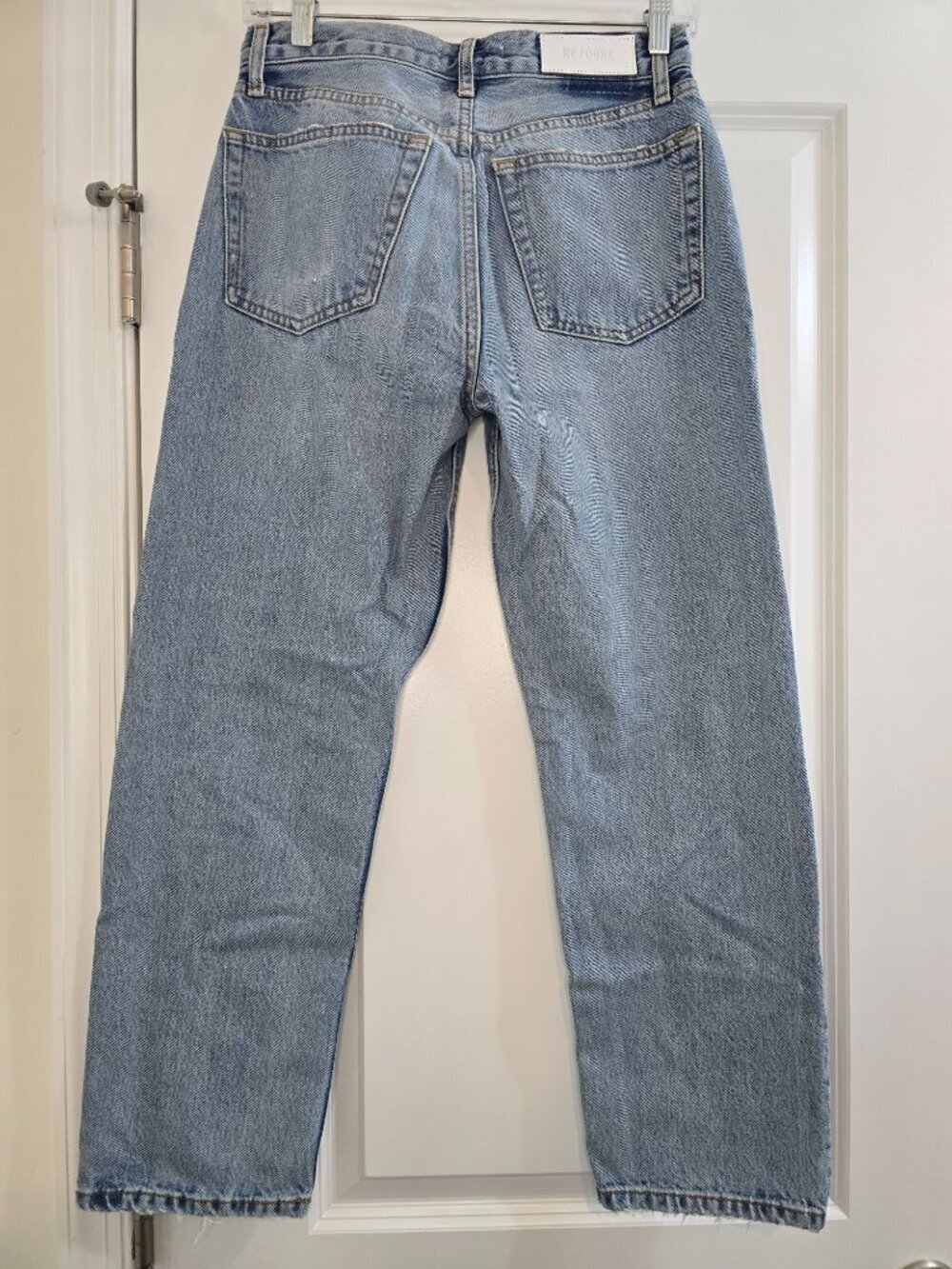 RE/DONE Originals Easy Straight Jeans - 70S Stovepipe - Ripped Tide - Picture 3 of 13